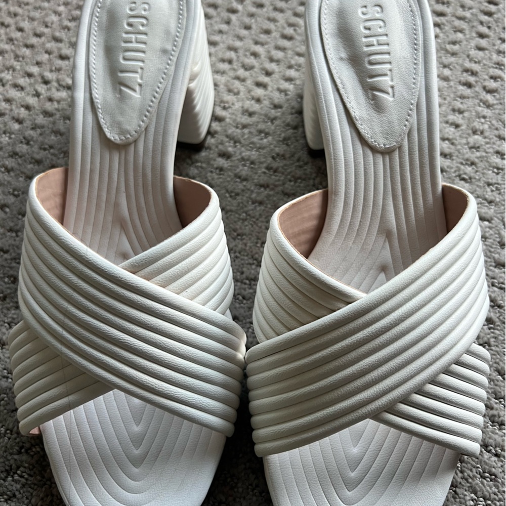 Schutz Sandals Block Heel NEW